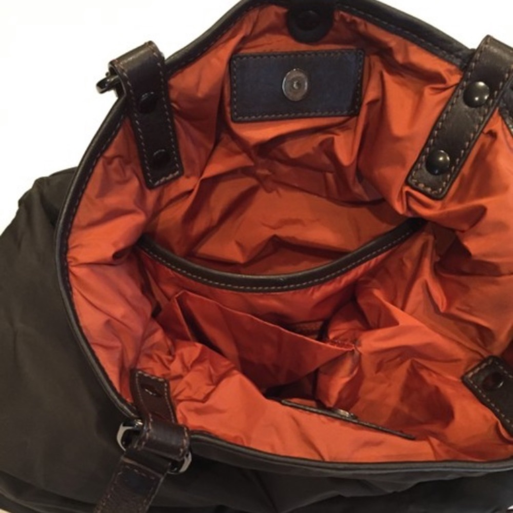 Moncler nylon with suede pocket bag - Picture 7 of 8
